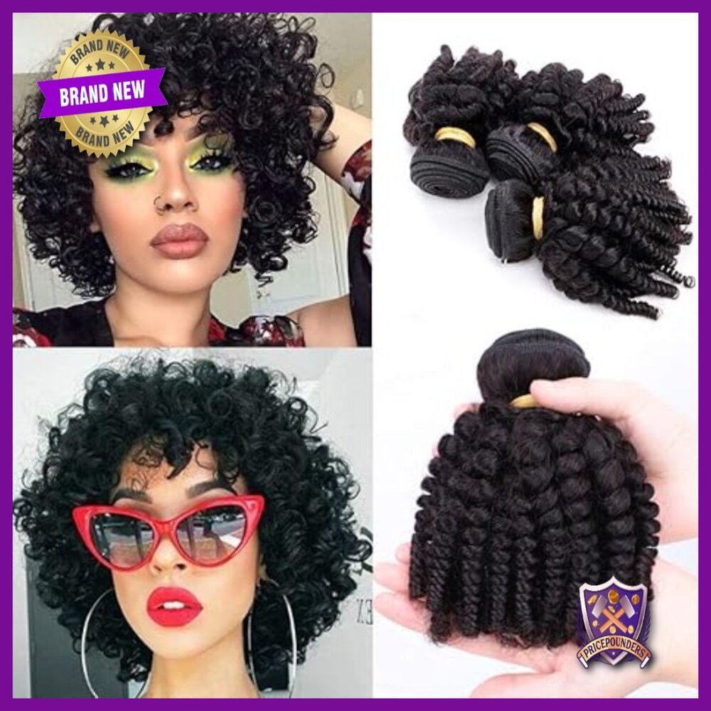 Brazilian Human Hair Extensions 3 Bundles Spiral Curl Weave 10/12/14 Inch
